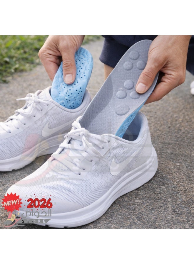 Dr. Joe Medical Brushes Meron Foam Flexible Shock Absorption Arch Support Insole for Running and Sports Shoes, Memory Foam 4D Cloud Technology Foot Insert, Breathable Soft Padded Comfortable Non Slip Shoe Insoles for Men and Women, U Shaped Heel Alignment Orthopedic Support Insert, Sweat Absorbing Honeycomb Design, Lightweight Durable Polyurethane Material, Suitable for Casual Shoes Boots Work Shoes Sneakers Slippers, Pain Relief Foot Cushion Insole for Daily Use, 1 Pack High Resilience Gel Padding Impact Protection, All Day Comfort Support for Plantar Fasciitis Heel Pain Arch Pain Flat Feet, Trim to Fit Universal Size Insert - Image 5